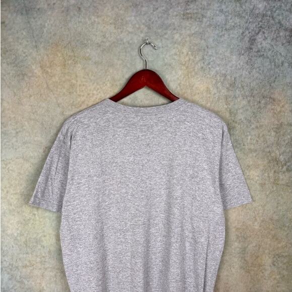 VTG 90s Reebok Logo T Shirt Mens Sz M Gray Red Embroidered Logo Sportswear - Picture 8 of 8